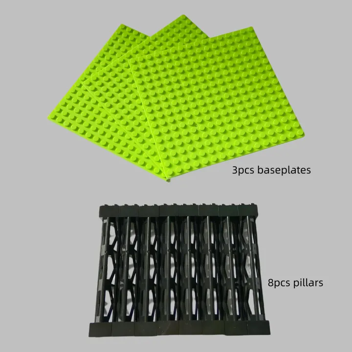 3pcs%20Baseboards%20and%208pcs%20Pillars%20Building%20Blocks%20MOC%20DIY%20Toys%2016*16%20Dots%20Baseboard%20Practical%20Blocks%20Accessories%20-%20Image%207