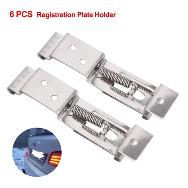 6%20PCS%20Rectangular%20Car%20License%20Plate%20Spring%20Loaded%20Stainless%20Steel%20Bracket%20Cars%20Frame%20Holder%20Clamps%20Trailer%20Number%20Plate%20Clips%20-%20Image%208
