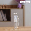 2/3/5/10mlClear Mini Perfume Glass Bottle Portable Plastic Spray Bottle Sample Test Tube Thin Vials.