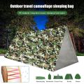 PE Emergency Sleeping Bag Camouflage Waterproof Portable Survival 120x200cm Sleeping Bag for Outdoor Camping Hiking Adventure. 