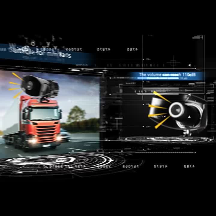 7-Sound Loud Car Warning Alarm Truck Alarm Loudspeaker 12V Siren Air Horn Megaphone Police Firemen Car Horn 110DB