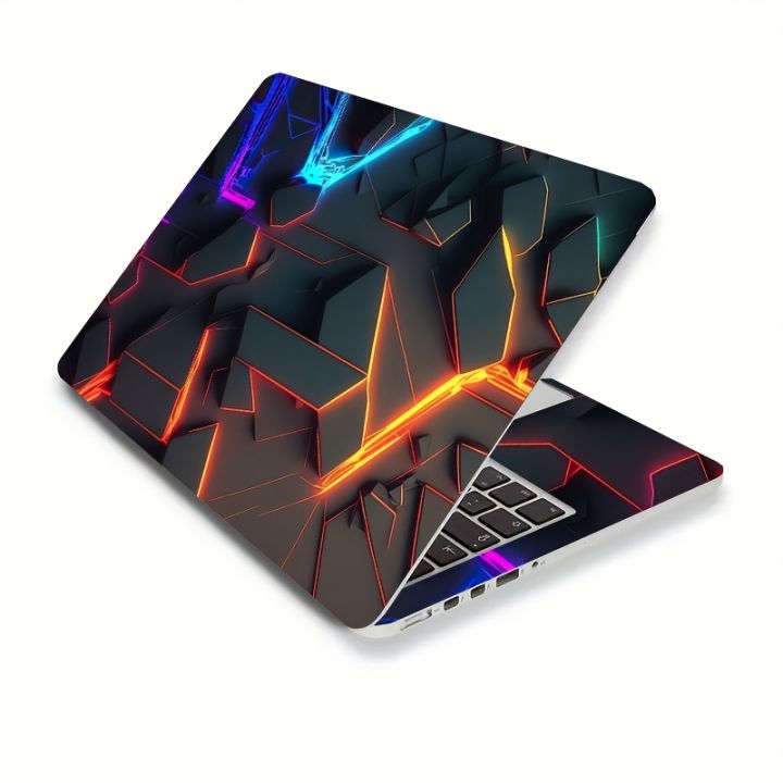 Laptop stickers, geometric pattern, scratch-resistant self-adhesive, semi-glossy treatment, reuse, paste and remove for easy