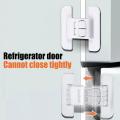 Refrigerator Locks Refrigerator Child Lock Self-Adhesive Fridge Closer Fixed Buckle for Glass Metal Protection Kids Adults Home. 