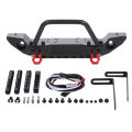 RCXAZ Metal Front Bumper and Rear Bumper with LED Lights for 1/10 RC Tracked Axial SCX10 III AXI03007 TRX-4 Upgrade.