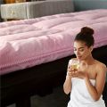 A High-end Massage Mat Suitable for Spa Salon Massage Massage Table Mat Bed Cover Breathable Beauty Comfort with Holes.