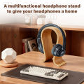 Headphone Stand U-Shaped Wooden, Wooden Headphone Stand Desktop Headphone Display Stand, Suitable for Almost All Headphones..