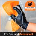 Black Nitrile Gloves Disposable 2 to 100 Pcs Multi-Purpose Latex & Powder Free, Chemical, Puncture & Tear Resistant Gloves, Waterproof, Durable & Thickened for Kitchen, Photoshoot, Medical, Cleaning, Cooking & Mechanical Use, Synthetic Rubber, Box 100 Pcs. 
