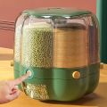 Automatic Plastic 360 Degree Rotation Cereal Dry Food Rice Grain Storage Dispenser Box , with Measuring Cup ,6 kg. 