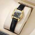 Fashion Square Women Leather Strap Wristwatches Casual Roma Dial Quartz Watch For Ladies Clock Relogio Feminino (Without Box). 