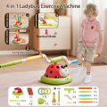 4 in 1 Ladybug Sport Entertainment Sandbag Game Baseball Toy Rope Skipping Machine Ferrule Jump Rocket Launcher Outdoor Play. 