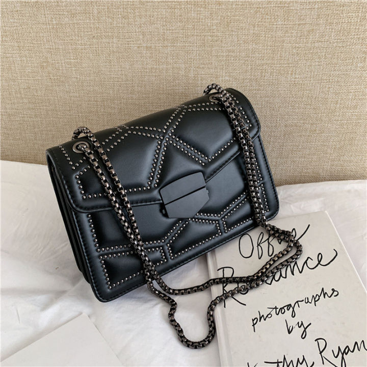 Yogodlns%20Vintage%20Rivet%20Chain%20Small%20Shoulder%20Bags%20For%20Women%20Flap%20PU%20Leather%20Fashion%20Small%20Square%20Crossbody%20Bag%20Designer%20Handbag%20-%20Image%202