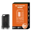 BORUiT V3 LED Keychain Portable Flashlight Work Light Type-C Rechargeable Mini Torch with Magnet UV Camping Pocket Lantern. 