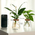 1pc, glass flowerpot breeding station vase rack desktop hydroponic plant cuttings office home decoration.