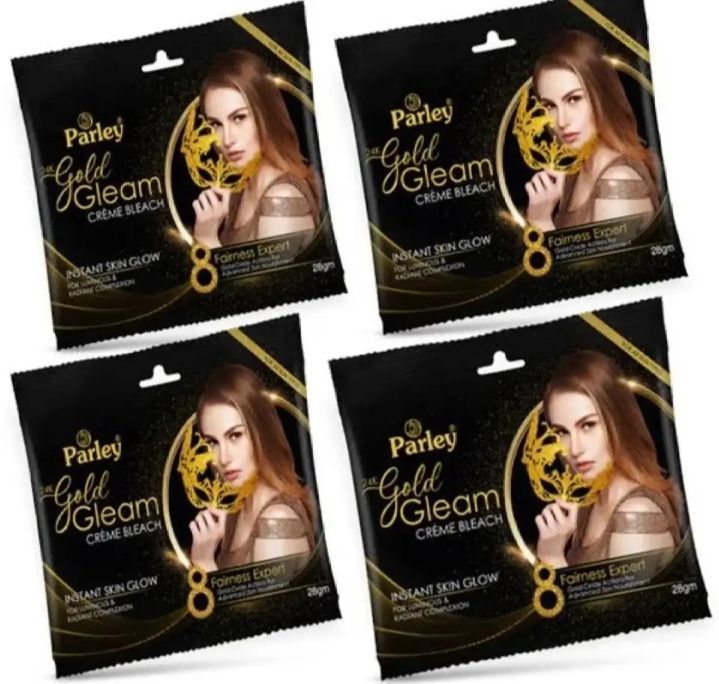 Pack%20of%204%20Herbal%20Parley%2024k%20Gold%20Gleam%20Bleach%20-%20Fairness%20Experts%20Instant%20Glow%20on%20the%20Go%20with%20Parley%20Gleam%20Creme%20Bleach%20-%20Image%204