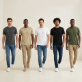 Vintage apparels Pack of 5 plain half sleeves Multicolor Summer Friendly T-shirts - for Men. 