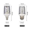 LED corn light bulbs E27 E14 30W 40W AC 220V 240V 5730 SMD LED crystal lamp 360 Beam Angle Replace Halogen Chandelier light.