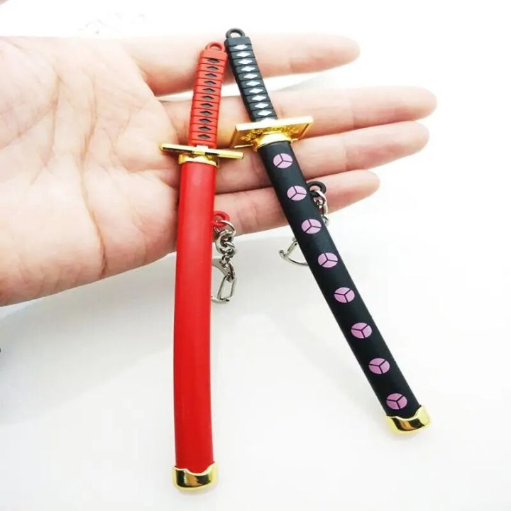 Mini Toy Samurai Knife Key Chain, Toy Metal Weapon Sword Keychain Key Ring Weapon Model, Alloy Keychain For Men