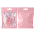 Matte Aluminium Foil Transparent Colourful Frame Plastic Self-Sealing Bags Jewelry Waterproof Zip Reusable Bags  Packaging. 