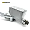 UNIVERSAL Motorcycle Brake pump Front Wheel Cylinder Disc Brake Hydraulic Pump Assy Motorbike Up Pump Level 125cc silver. 