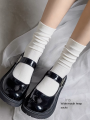 Socks Women's spring and autumn pure color ins medium hose loose pregnant women's socks soft pile socks. 