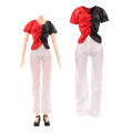 1Set Dollhouse Miniature Doll Dress / Short Skirt / Blouse Summer Wear Clothing For 30cm Dolls Fashion Clothes. 