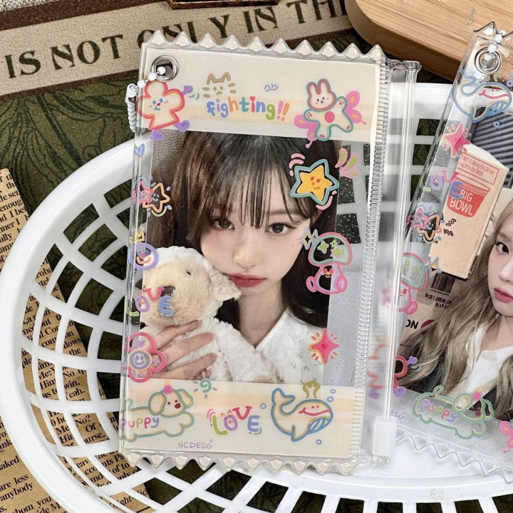 2pcs%20Dopamine%20Cute%20Graffiti%20Photocard%20Zipper%20PVC%20Case%20Polaroid%20%20Photo%20Card%20Holder%20-%20Image%205