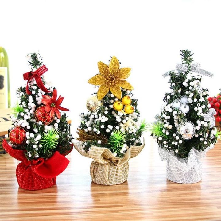 20Cm Merry Christmas Tree Office Home Bedroom Doll Gift Children Desk Decoration