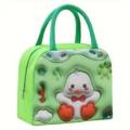 1pc Tote Bag, 3D Animal Pattern Kawaii Cute Cartoon Insulated Tote Bag, Stain Resistant, Fade Resistant, Lightweight, Large Capacity Lunch Bag. 