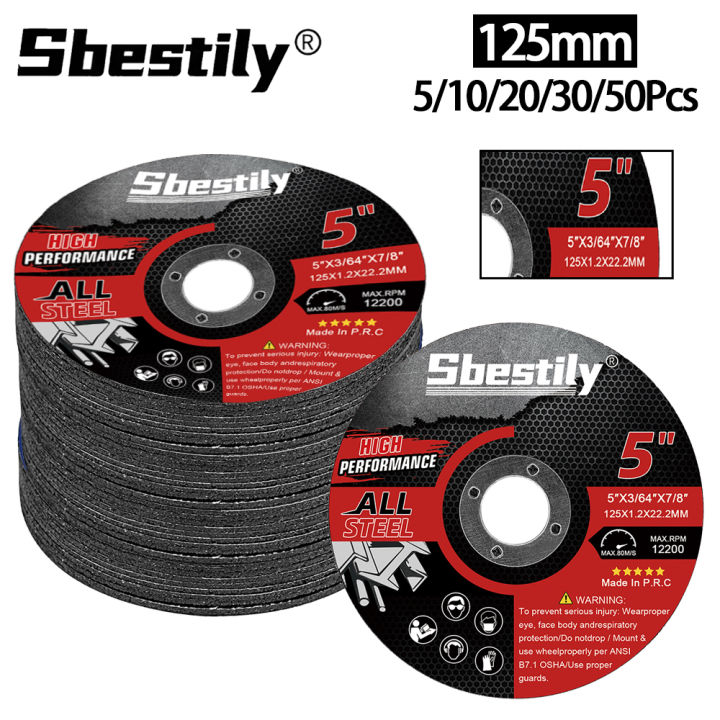 5/10/20/30/50pcs/set 125mm 5inch Cut Off Wheels Ultra Thin Cut-Off Disc Metal & Stainless Steel Cutting Disc for Angle Grinder