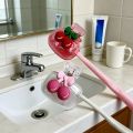 Cute Cherry Design Toothbrush Holder, Cherry Pattern, Protects Toothbrush Head, Features Dual Holes for Drainage and Ventilation. 