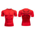 Graphic Print Compression Shirt for Men Gym Workout Running T-Shirt Tees Tops Athletic Quick Dry Undershirt Baselayer Activewear. 