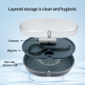 Denture Retainer Case Orthodontic False Container Mouth Guard Braces Aligner Box 2 Layers Tray Organizer Oral Care Tool Supply. 