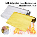 Car Heat Protection Foil Film High Temperature Resistant Fiberglass Aluminum Foil Tape Cloth Self-adhesive Heat Insulation Mat. 