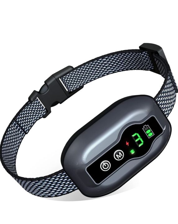 Dog Bark Collar Amazon UK Training Bark Collar, Beep Vibration & Shock, Smart Anti-Barking Adjustable Collar