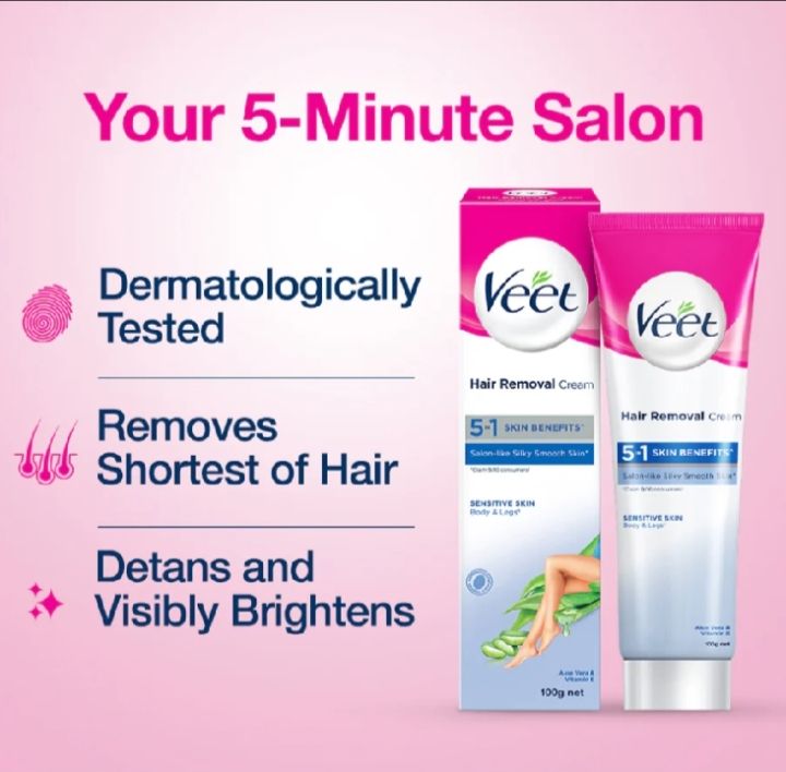 VEET%20Hair%20Removal%20Cream%20Sensitive%20100g%20-%20Image%203