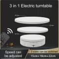 Photography Turntable Electric Rotating Display Stand 360 Degree with Remote Control Motorized Turntable for Photos or Videos.