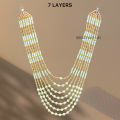 Unique Design Groom / Bride Necklace Mala (5 Layers) Dulha Mala, Pearl Multistrand Paki Wedding Jewelry, Pakistani Groom Jewelry, 5 Layers Sherwani Necklace For Groom. 