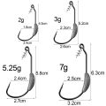 Jig Crank Head Barbed Hook 2g 3g 5.25g 7g Soft Lure Worm Offset Fishhook Spring Lock Pin Pesca for Texas Rigs Fishing Tackle. 