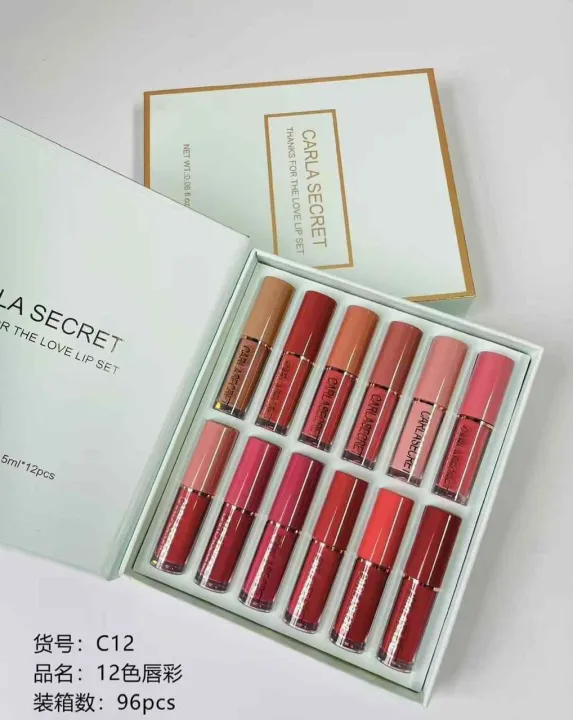 Carla%20Secret%20Thanks%20For%20The%20Love%20Matte%20Lipgloss%2012Pcs%20Set%20-%20Image%206