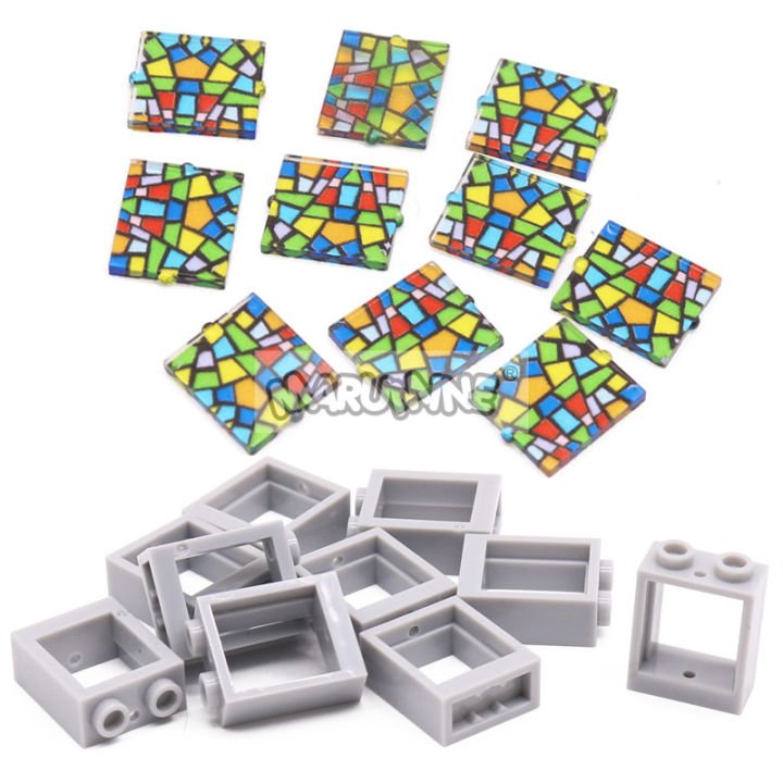 MARUMINE%20MOC%20Building%20Block%20Brick%20Printed%20Window%201x2x2%20Frame%20Glass%20Street%20View%20House%20Parts%20Accessories%2060601%2060592%20Compatible%20-%20Image%204