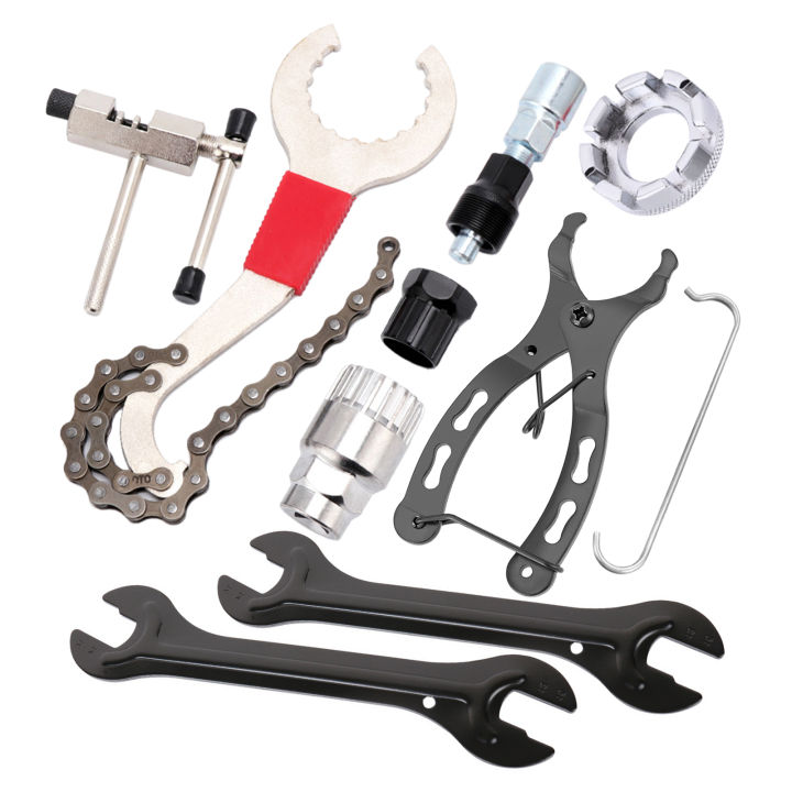 9pcs%20Bicycle%20Repair%20Tool%20Kit%20Cassette%20Remover%20Wrench%20Chain%20Breaker%20Crank%20Puller%20Extractor%20Spoke%20Bottom%20Bracket%20Freewheel%20Tool%20-%20Image%207