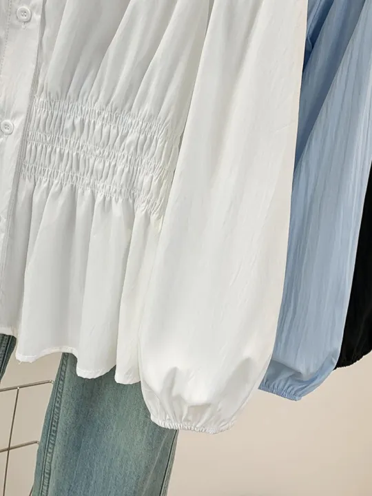 2026%20V-neck%20Long%20Sleeved%20Plus%20Size%20Shirt%20Loose%20Pleated%20Ruffle%20Oversized%20Tops%20Ladies%20Chic%20Elegant%20Solid%20Versatile%20Blouse%20-%20Image%206