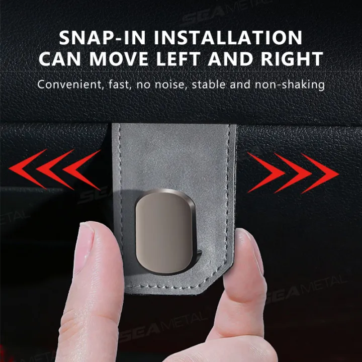 SEAMETAL%20Car%20Seat%20Hook%20Hanger%20Co-Pilot%20Storage%20Box%20Hanger%20Metal%20Hook%20for%20Bag%20Luxury%20Suede%2015KG%20Large-Bearing%20Car%20Handbag%20Holder%20-%20Image%202