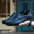 Men Shoes Casual Genuine Leather Mens Loafers Moccasins Designer Slip on Boat Shoes High Quality Chaussure Homme Plus Size 37-47. 