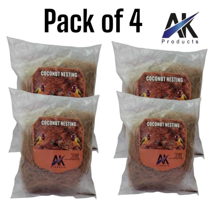 Natural Coconut Fiber Bird Nesting Material Your Bird's Paradise: A Coconut Fiber Nest Soft, Warm, and Natural: Coconut Fiber for Birds Zebra finches, Gouldian finches, Star finches, Owl finches, and other small finch species.Lovebirds, budgies, and othe