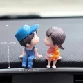 Cute Ornaments Couple Action Figurines Balloons For Car Dashboard Decoration. 