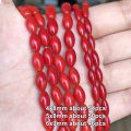 Natural Red Coral Bead Irregular Chip Drum Drop Rice Round Loose Stone Beads for Jewelry Making DIY Handmade Craft Bracelet 15''. 