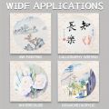 Marie's Rice Paper 10 Sheets 13 x13 in for Chinese Painting Soft Round Xuan Paper Half Raw for DIY Craft,Great for Artist,Adults. 