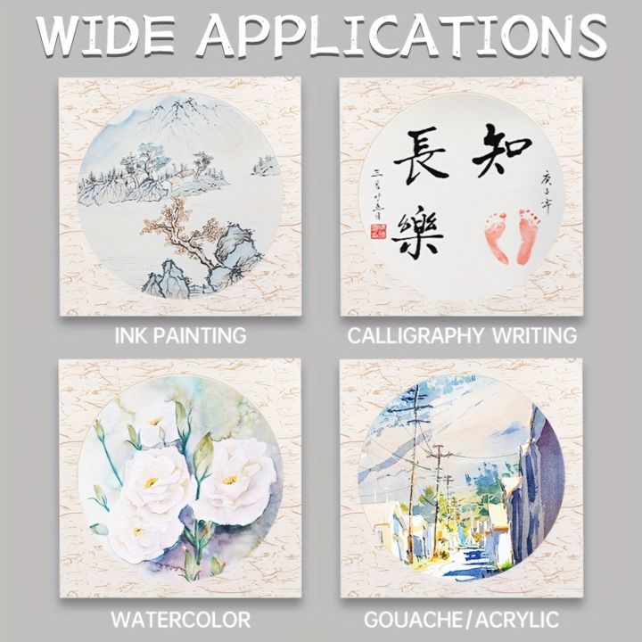 Marie's%20Rice%20Paper%2010%20Sheets%2013%20x13%20in%20for%20Chinese%20Painting%20Soft%20Round%20Xuan%20Paper%20Half%20Raw%20for%20DIY%20Craft,Great%20for%20Artist,Adults%20-%20Image%203