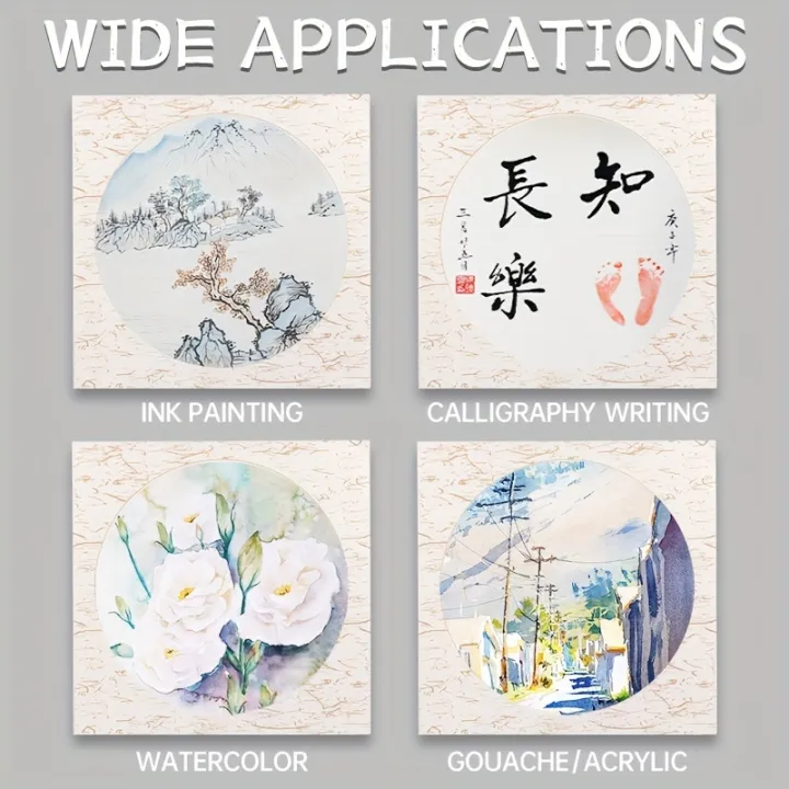 Marie's%20Rice%20Paper%2010%20Sheets%2013%20x13%20in%20for%20Chinese%20Painting%20Soft%20Round%20Xuan%20Paper%20Half%20Raw%20for%20DIY%20Craft,Great%20for%20Artist,Adults%20-%20Image%203
